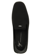 Black Viscose Slip-On Loafers