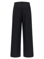 Blue Virgin Wool Casual Pants