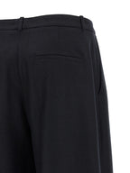 Blue Virgin Wool Casual Pants