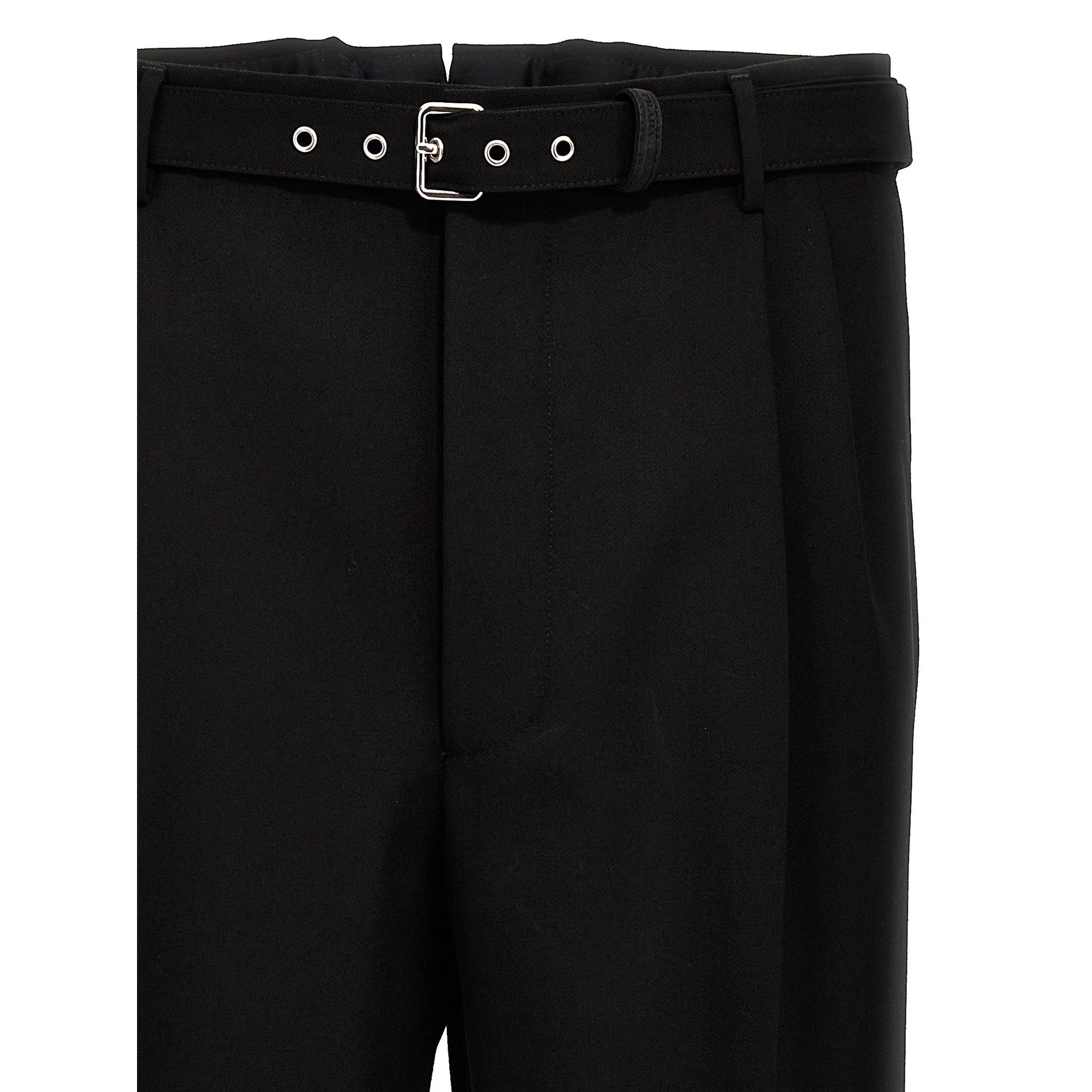 Black Virgin Wool Dress Pants
