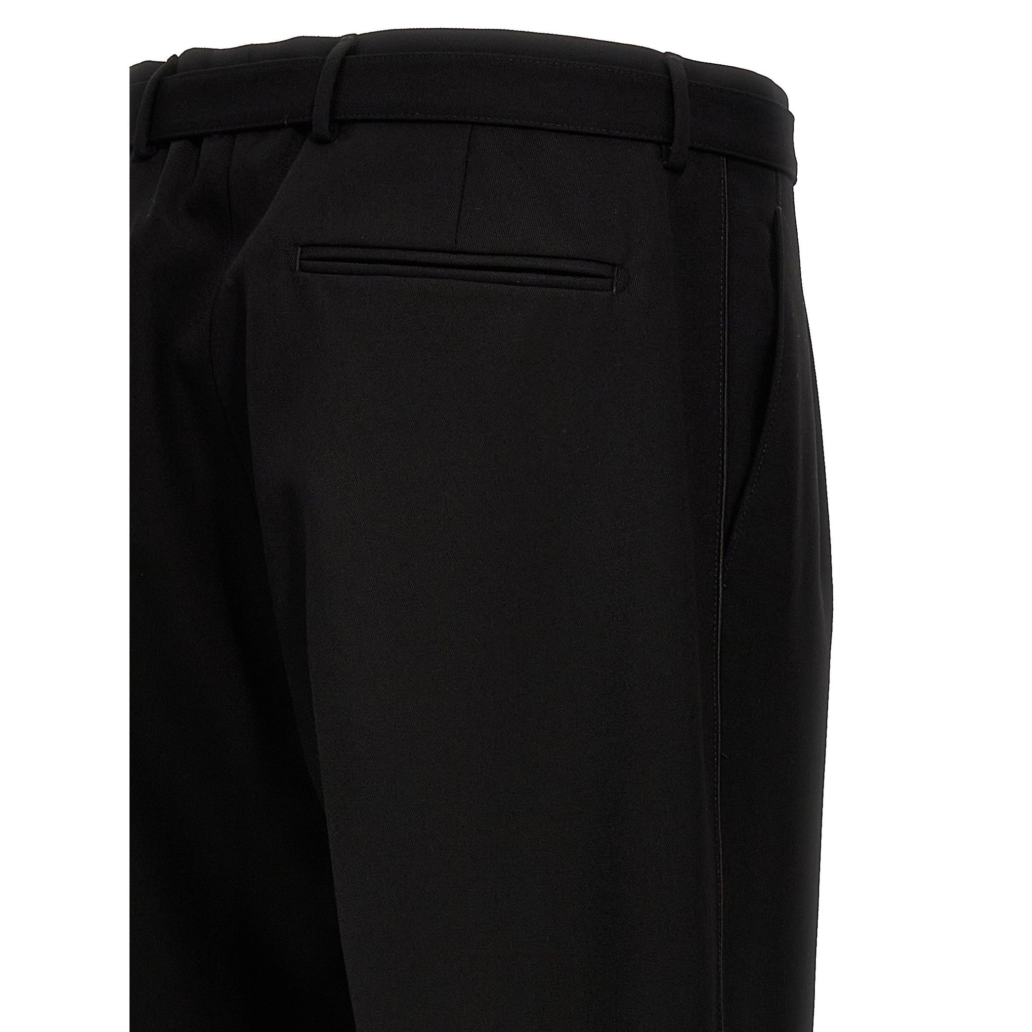 Black Virgin Wool Dress Pants