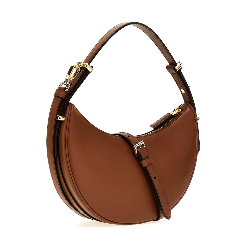 Brown Calfskin Shoulder Bag