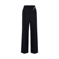 Blue Wool Casual Pants