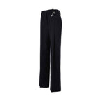 Blue Wool Casual Pants