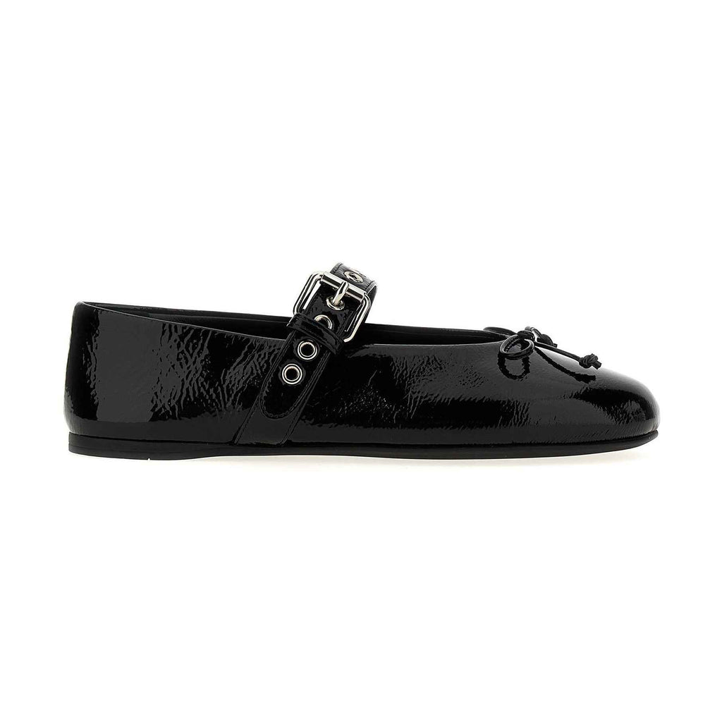 Black Calfskin Ballet Flats