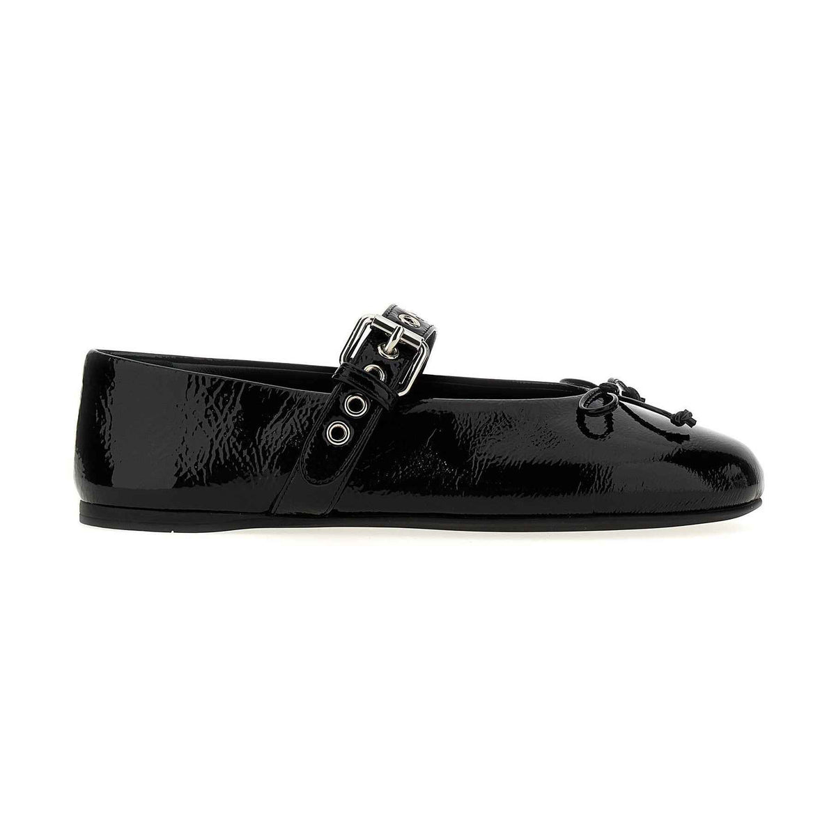 Black Calfskin Ballet Flats