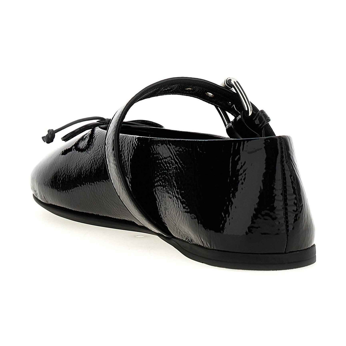 Black Calfskin Ballet Flats