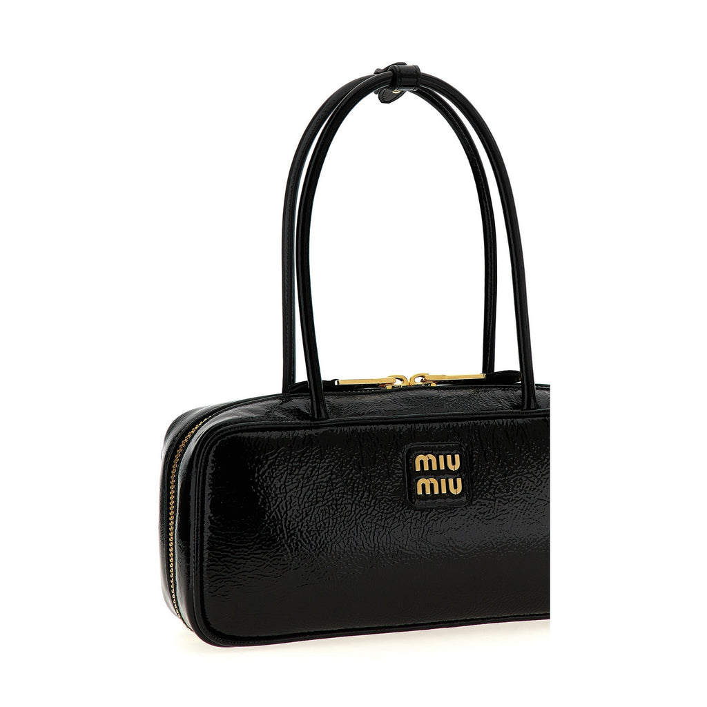 Black Lamb Leather Handbag