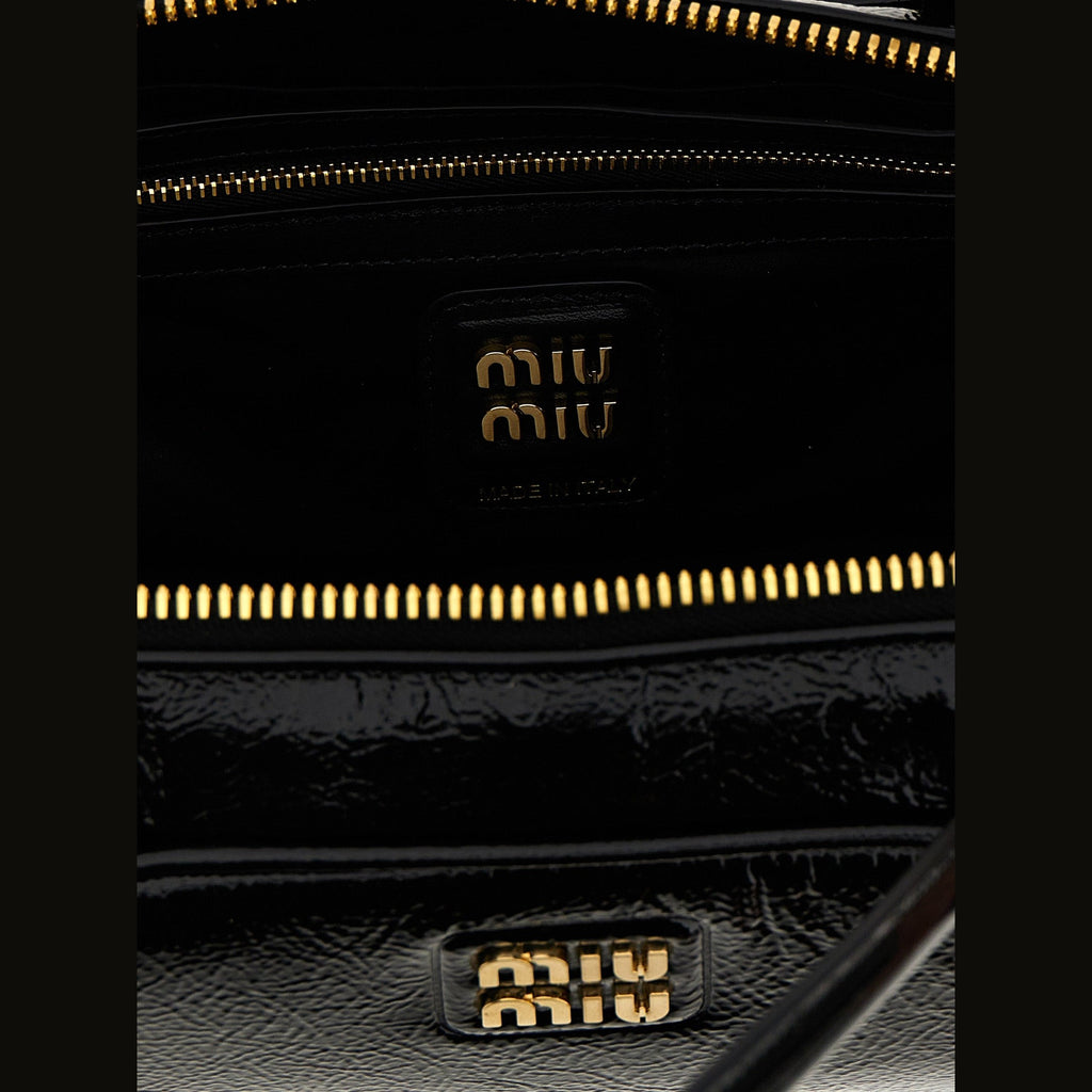 Black Lamb Leather Handbag