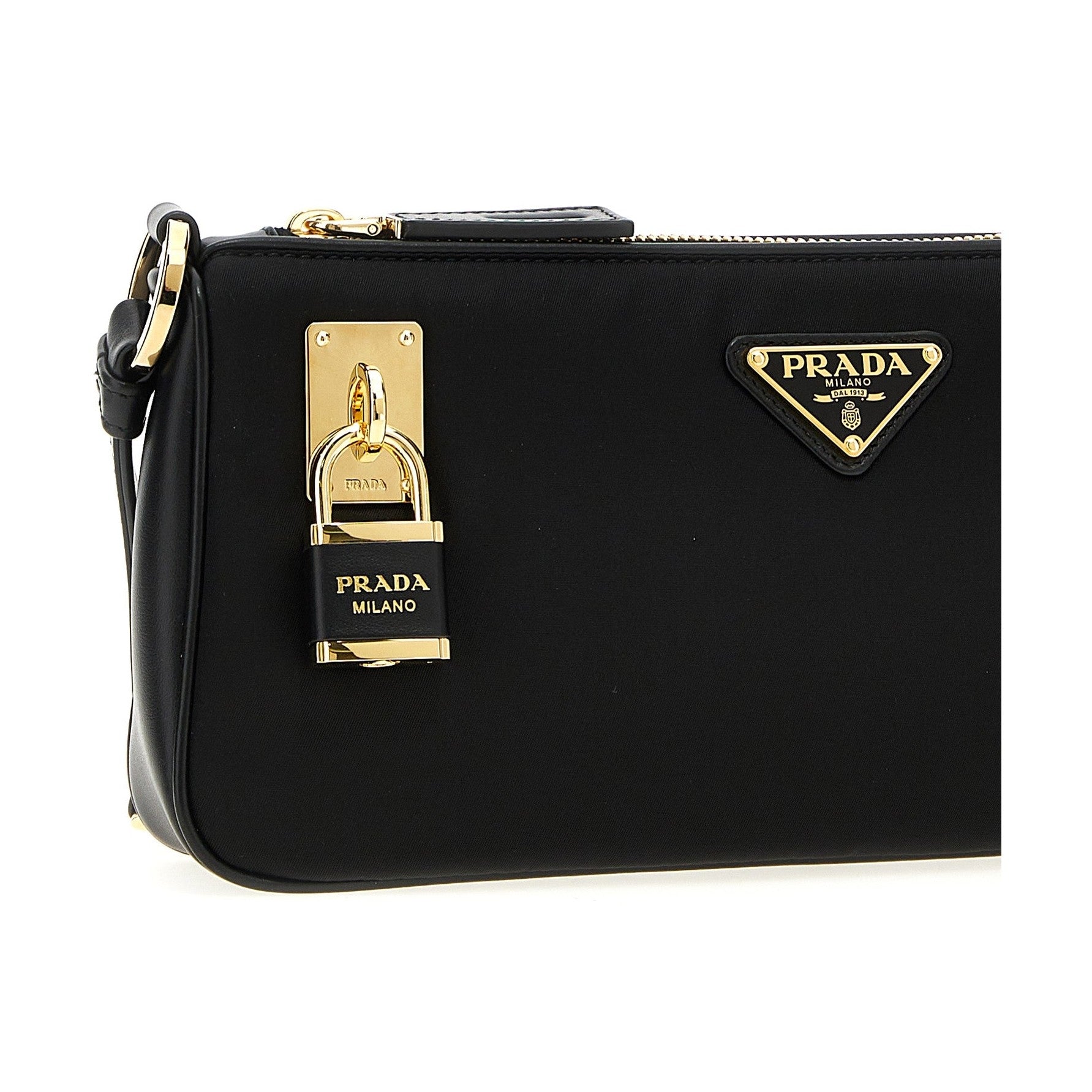 Black Polyamide Shoulder Bag