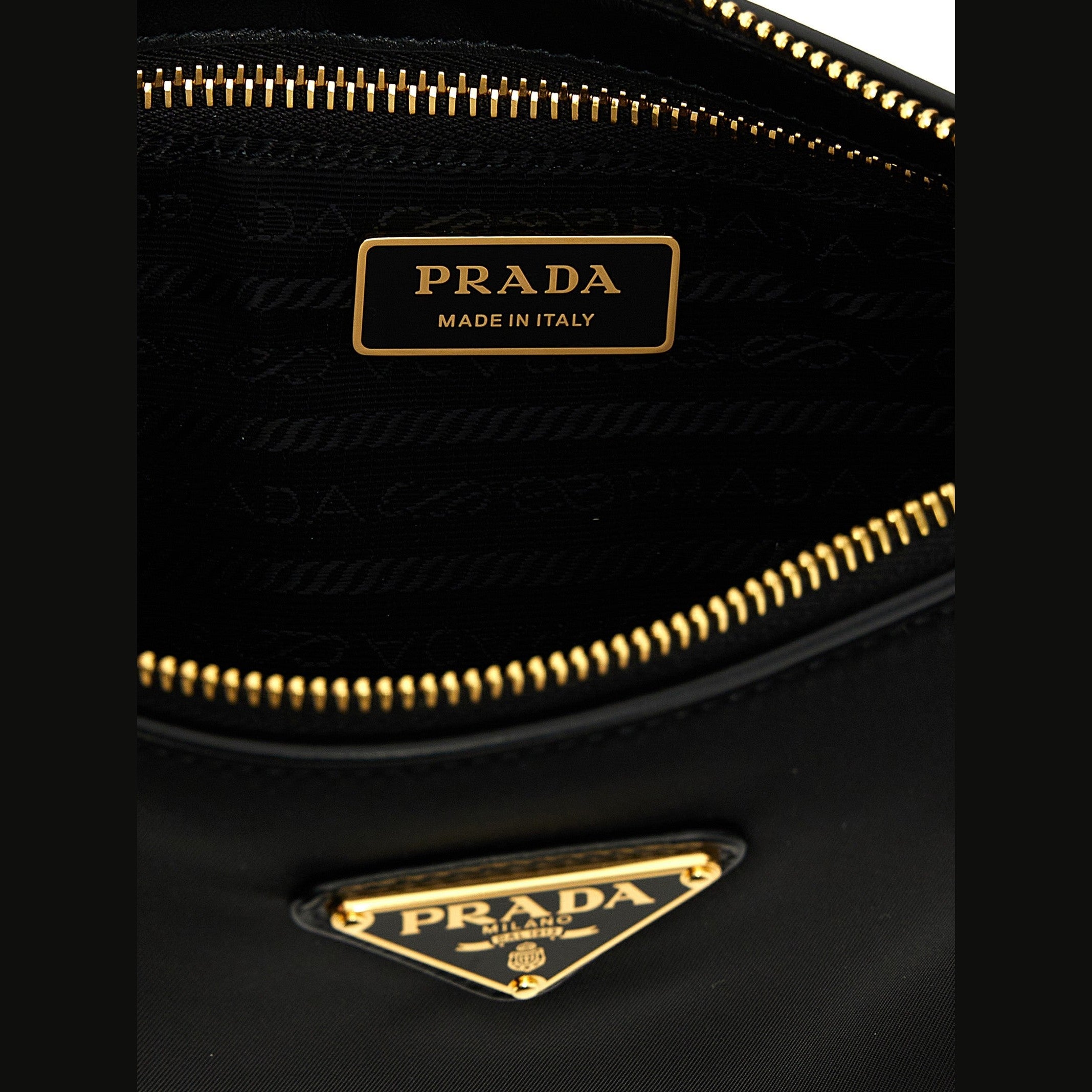 Black Polyamide Shoulder Bag