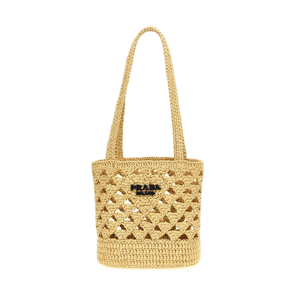 Beige Viscose Handbag