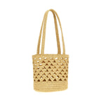 Beige Viscose Handbag
