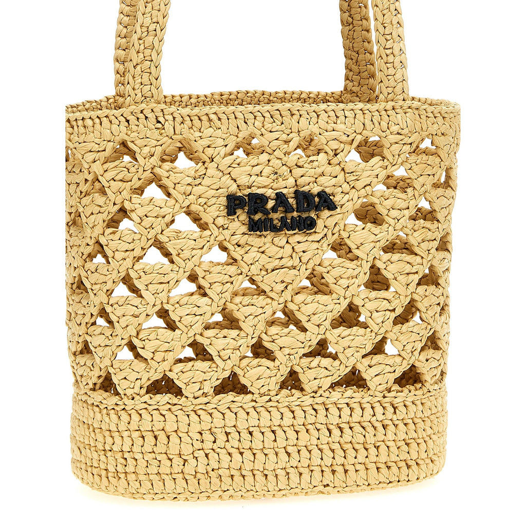 Beige Viscose Handbag