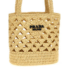 Beige Viscose Handbag