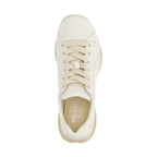 White Lamb Leather Low Top Sneakers