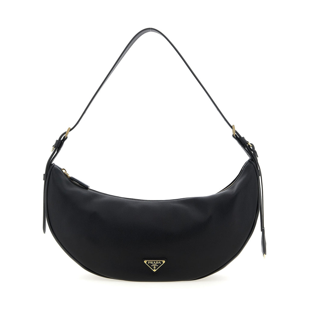 Black Calfskin Shoulder Bag