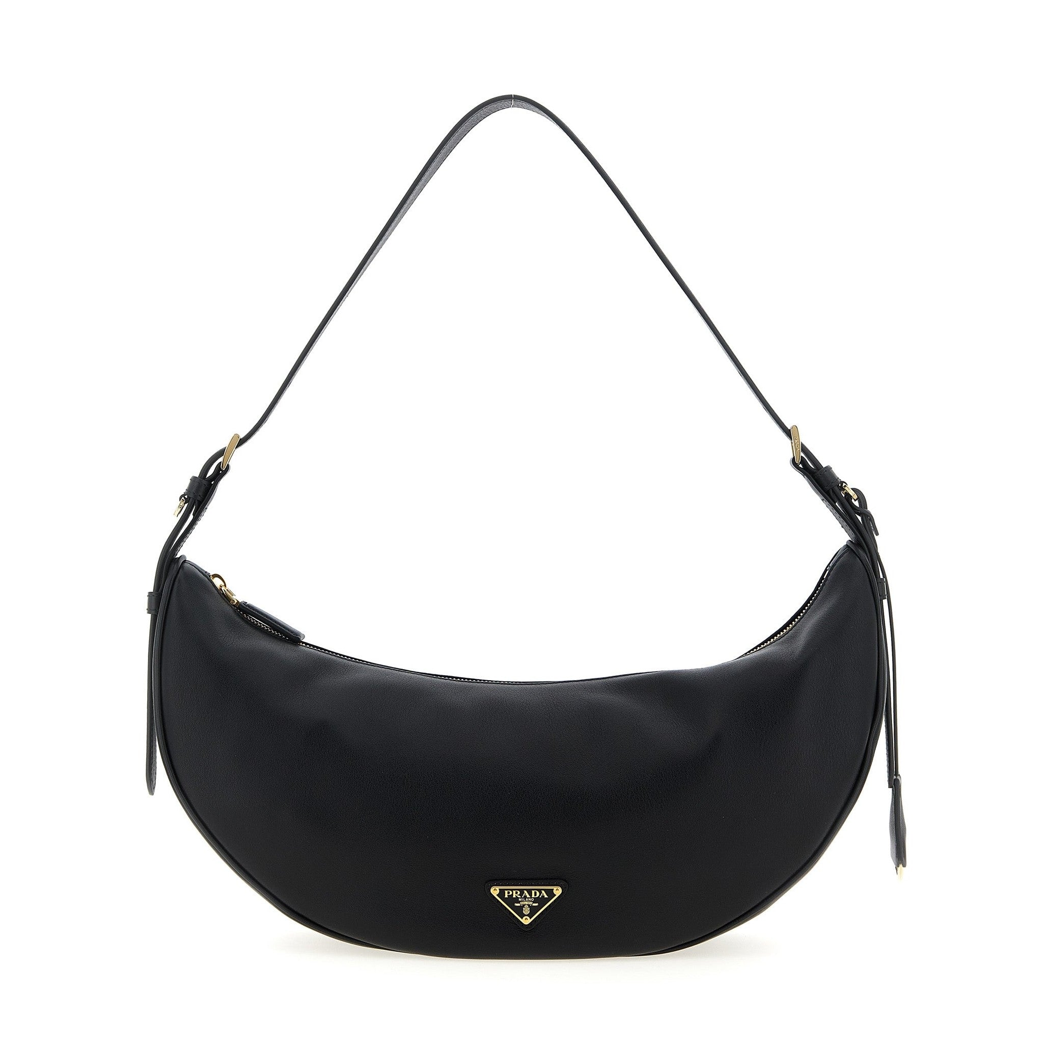 Black Calfskin Shoulder Bag