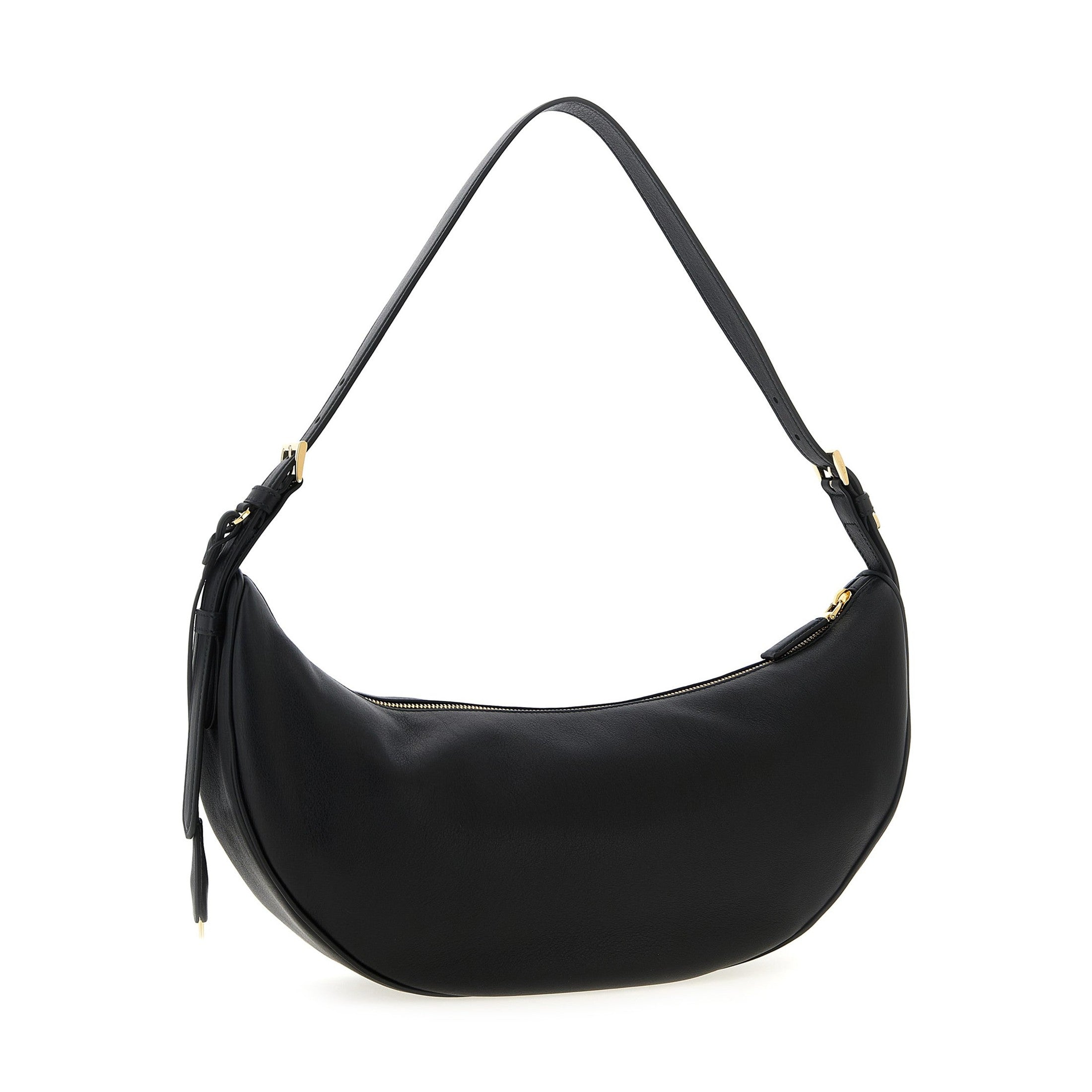 Black Calfskin Shoulder Bag
