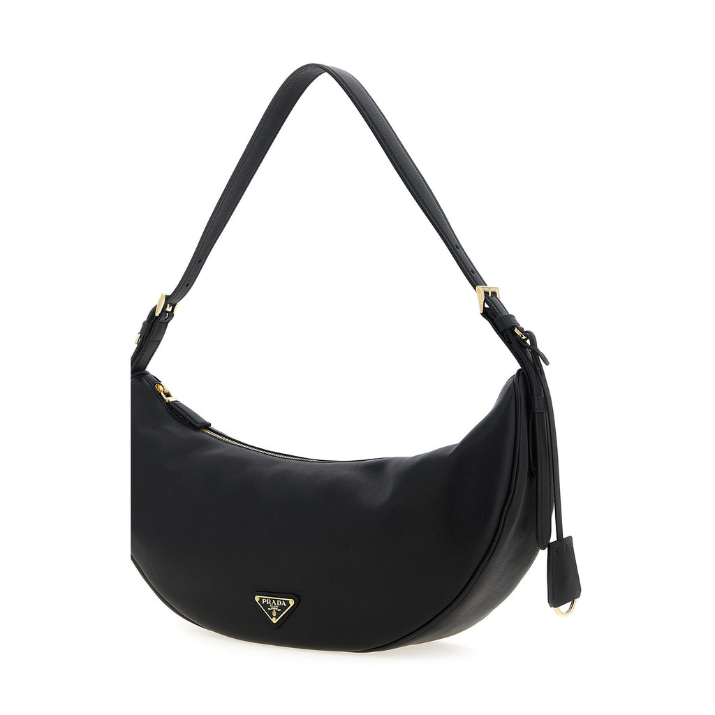 Black Calfskin Shoulder Bag