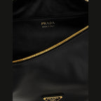 Black Calfskin Shoulder Bag