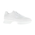 White Polyester Athletic Sneakers