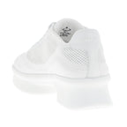White Polyester Athletic Sneakers