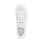 White Polyester Athletic Sneakers