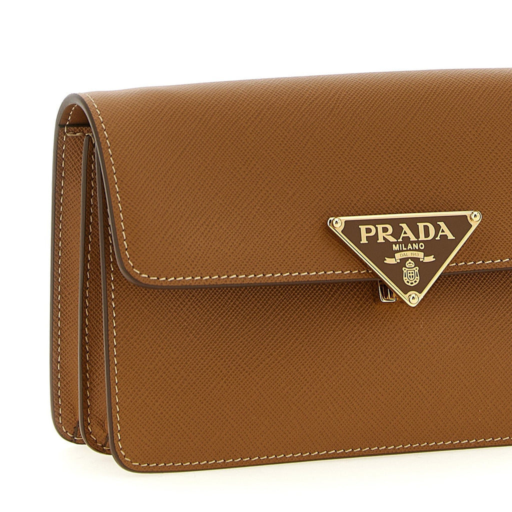 Beige Calfskin Crossbody Bag