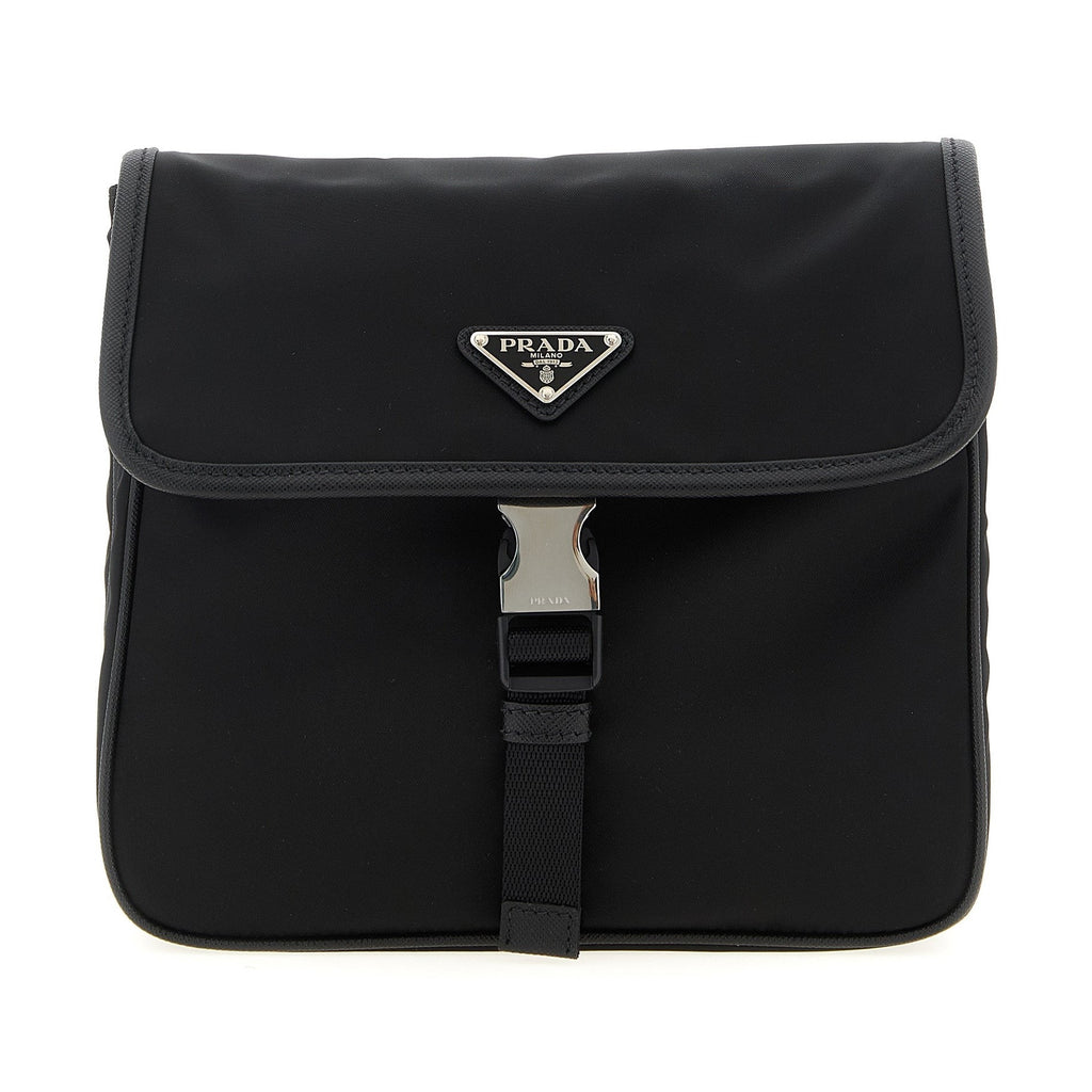 Black Recycled Polyamide Crossbody Bag