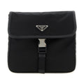 Black Recycled Polyamide Crossbody Bag