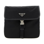 Black Recycled Polyamide Crossbody Bag