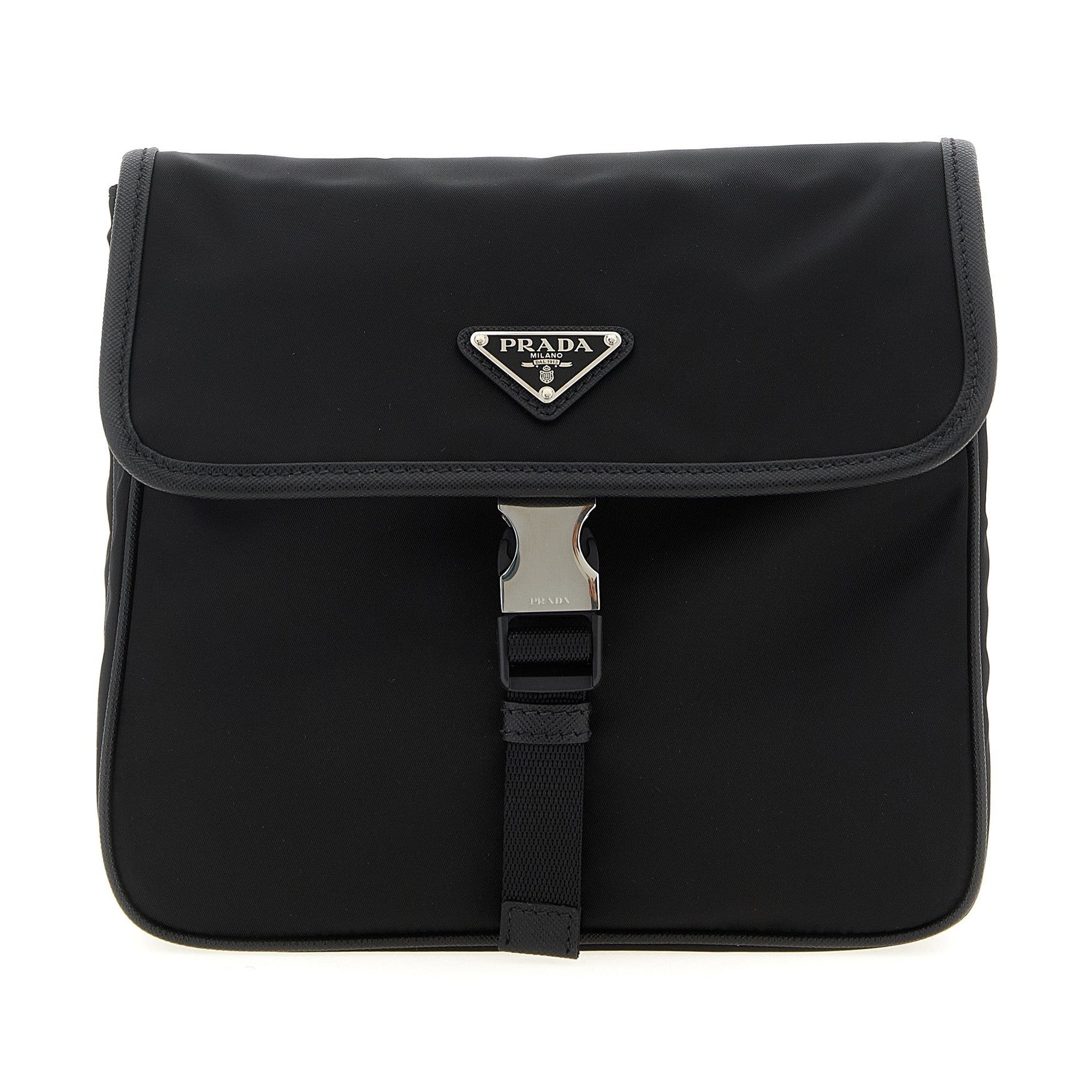 Black Recycled Polyamide Crossbody Bag