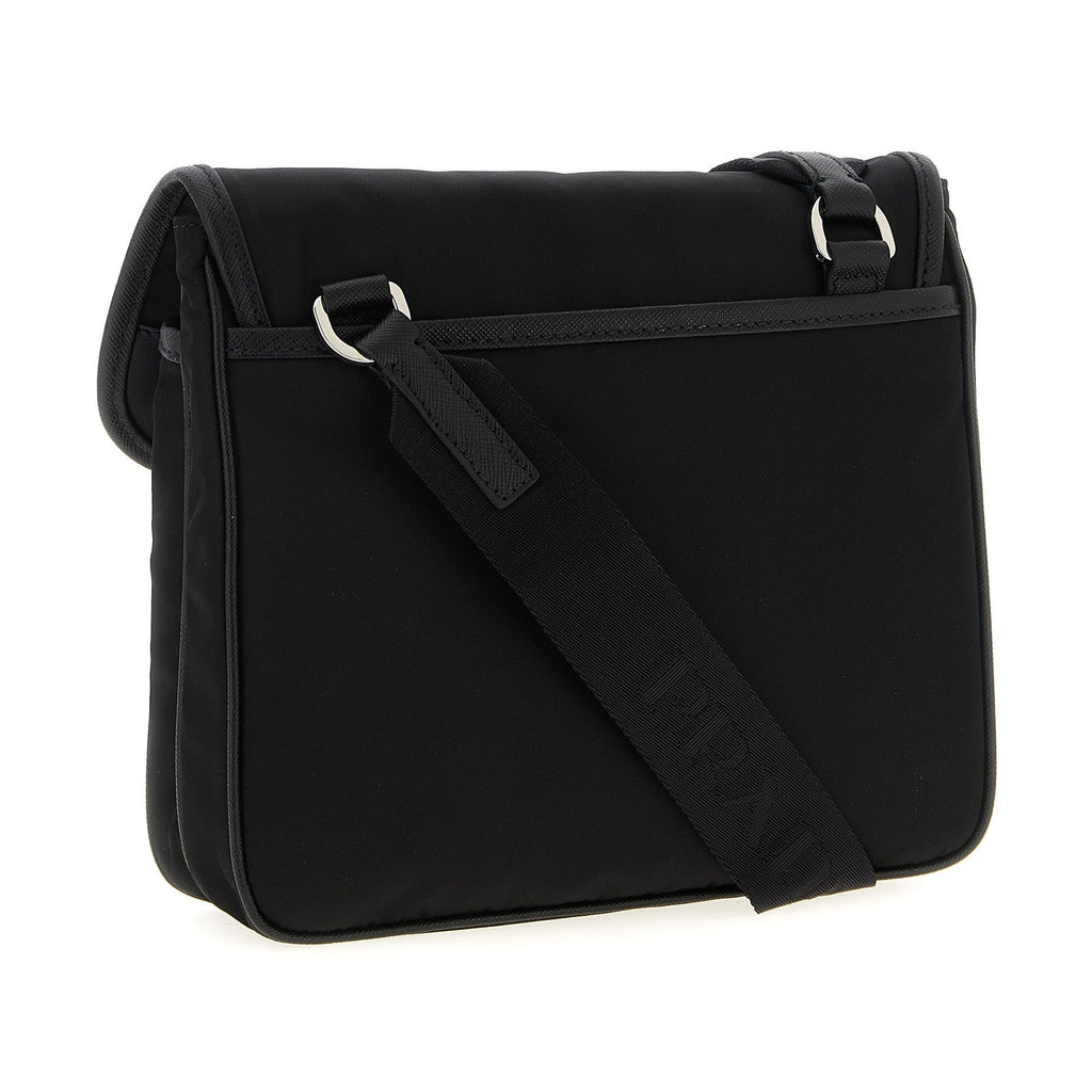 Black Recycled Polyamide Crossbody Bag