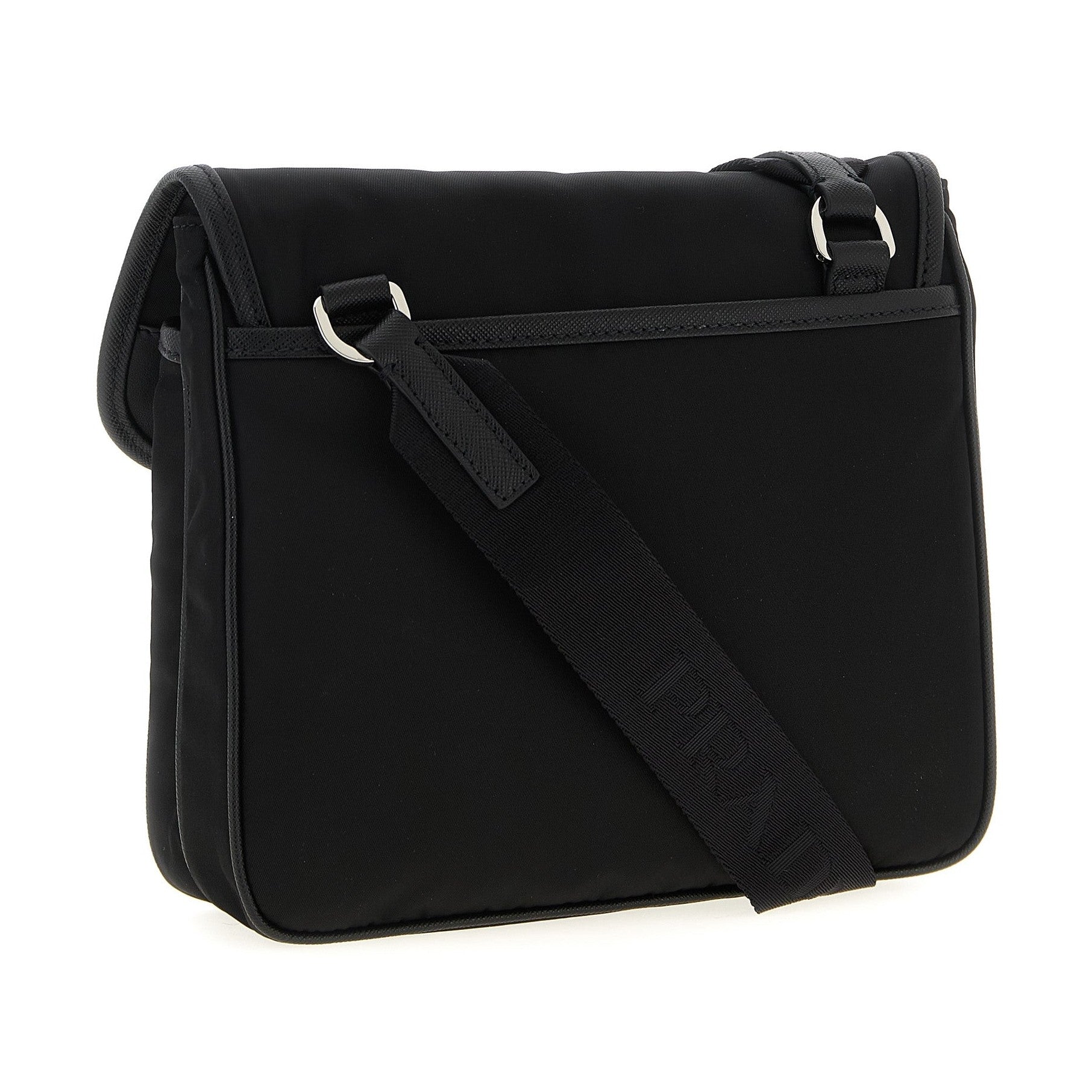 Black Recycled Polyamide Crossbody Bag