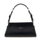 Black Calfskin Shoulder Bag