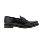 Black Calfskin Slip-On Loafers