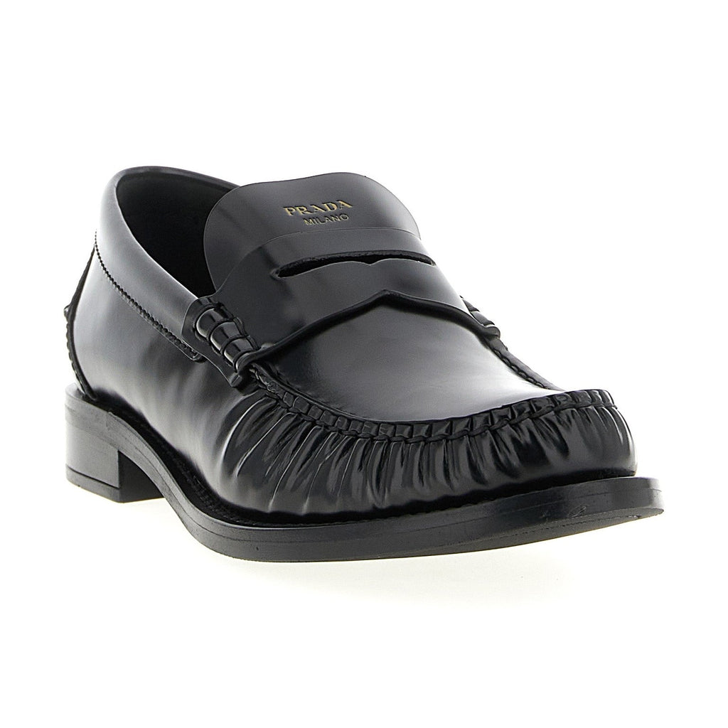 Black Calfskin Slip-On Loafers