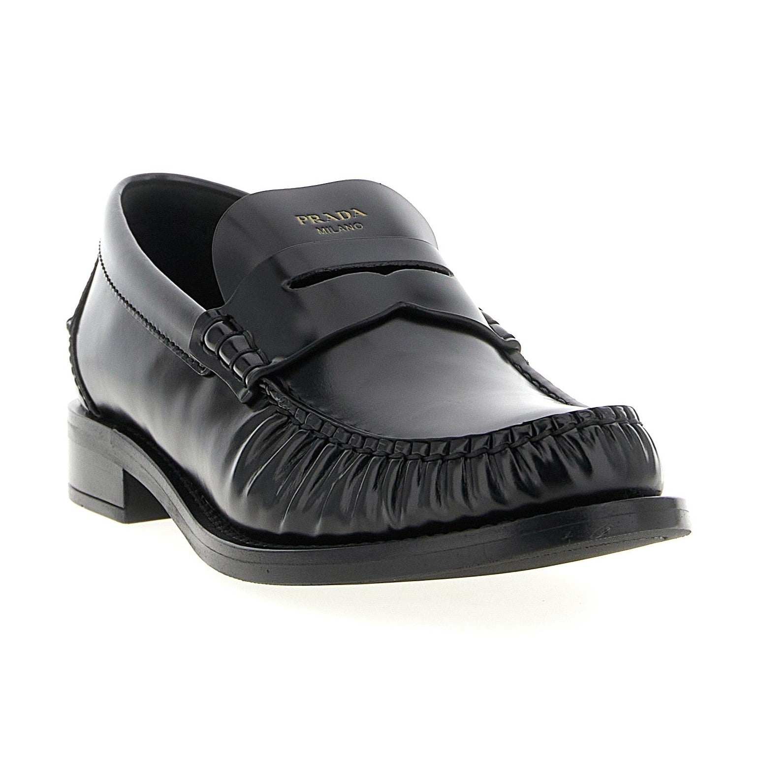 Black Calfskin Slip-On Loafers