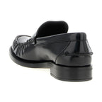 Black Calfskin Slip-On Loafers