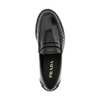 Black Calfskin Slip-On Loafers