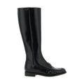 Black Calfskin Over The Knee
