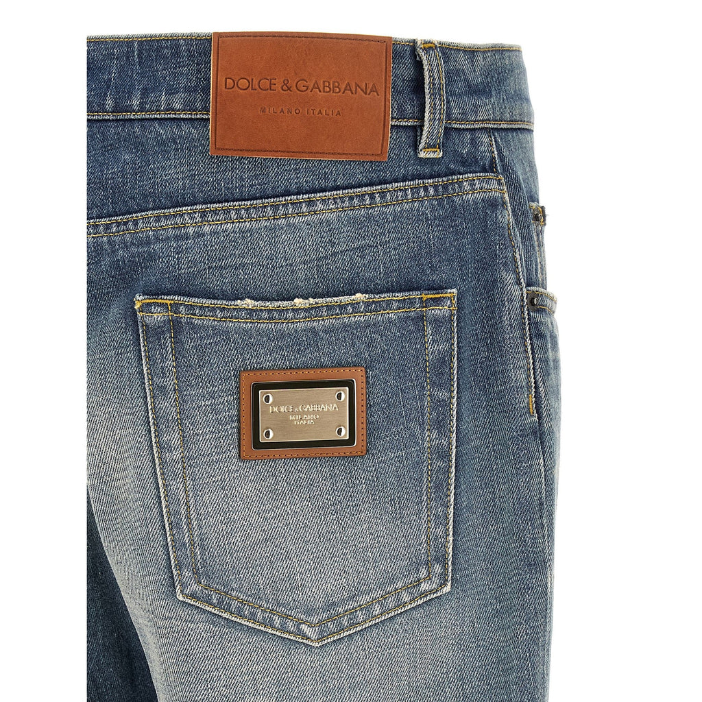 Blue Cotton Relaxed Fit Jeans