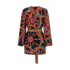 Multicolor Silk Short Dress