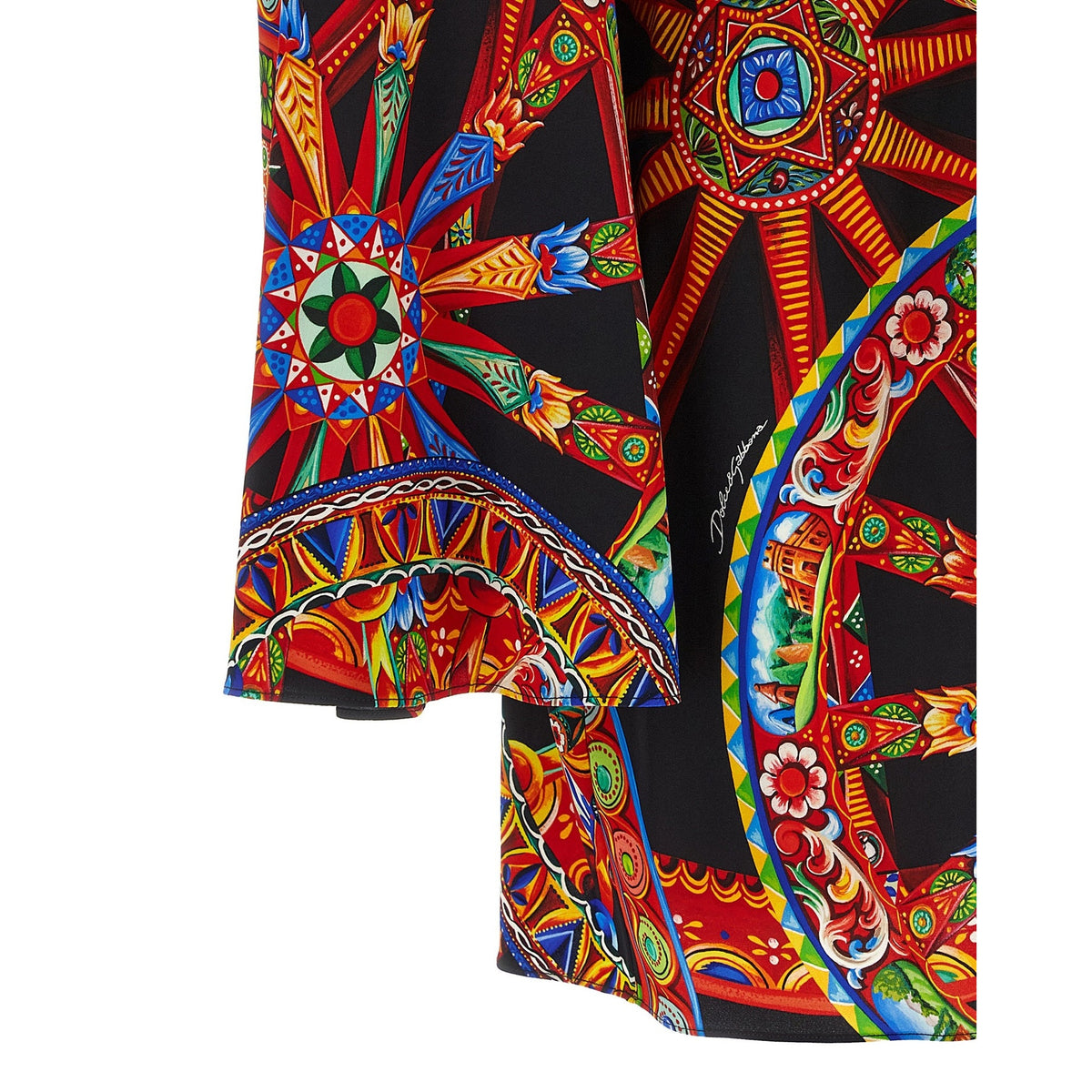 Multicolor Silk Short Dress