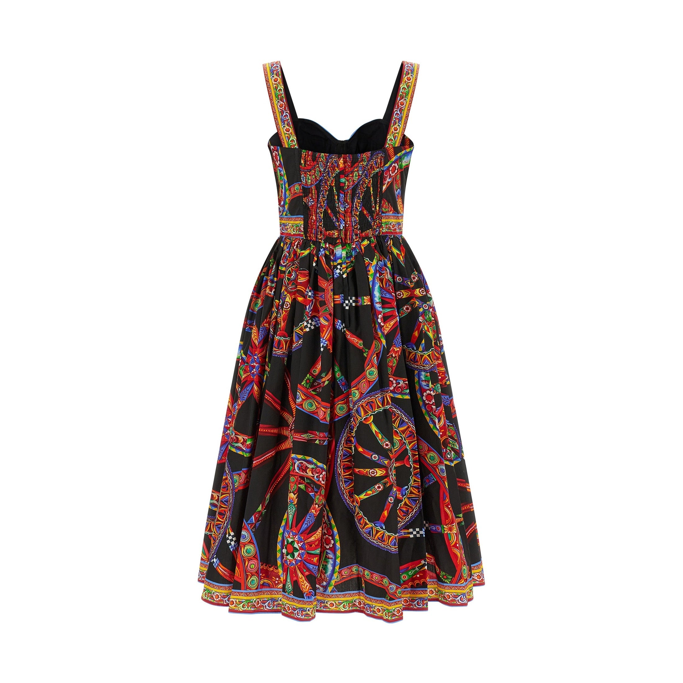 Multicolor Cotton Midi Dress