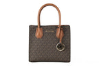 MICHAEL KORS Mercer 35S1GM9M2B Medium Logo And Leather Accordion Crossbody Bag In Brown