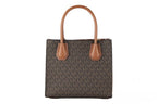 MICHAEL KORS Mercer 35S1GM9M2B Medium Logo And Leather Accordion Crossbody Bag In Brown
