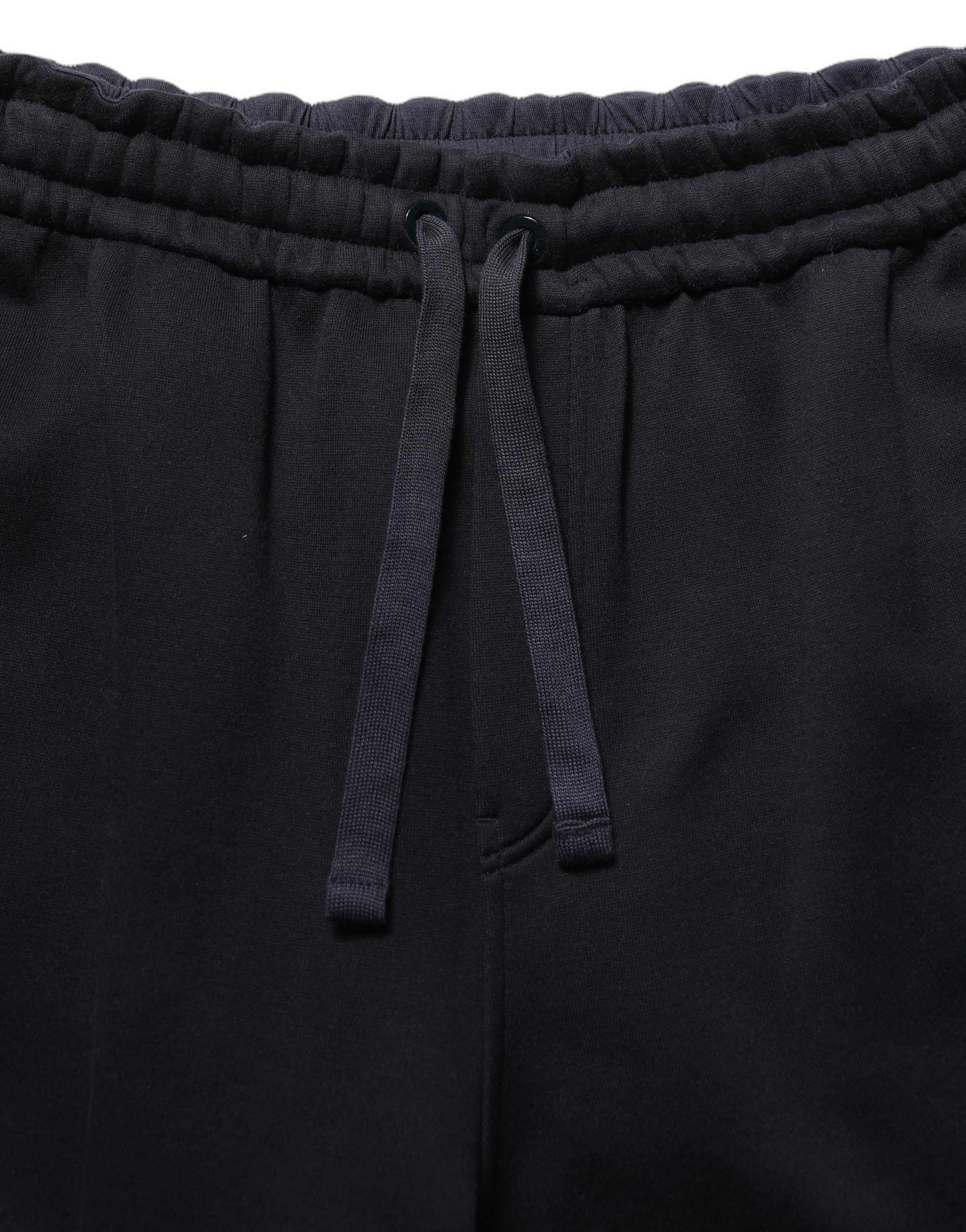 Dark Blue Relaxed Wide Leg Men Jogger Pants