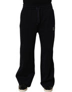 Dark Blue Relaxed Wide Leg Men Jogger Pants